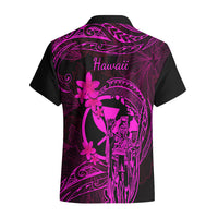 Hawaii Hawaiian Shirt King Kamehameha Mix Polynesian Plumeria Pink Version - Wonder Print Shop
