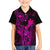 Hawaii Kid Hawaiian Shirt King Kamehameha Mix Polynesian Plumeria Pink Version - Wonder Print Shop