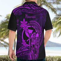 Hawaii Hawaiian Shirt King Kamehameha Mix Polynesian Plumeria Purple Version - Wonder Print Shop