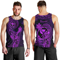 hawaii-men-tank-top-king-kamehameha-mix-polynesian-plumeria-purple-version