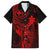 Hawaii Kid Hawaiian Shirt King Kamehameha Mix Polynesian Plumeria Red Version - Wonder Print Shop