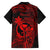 Hawaii Kid Hawaiian Shirt King Kamehameha Mix Polynesian Plumeria Red Version - Wonder Print Shop