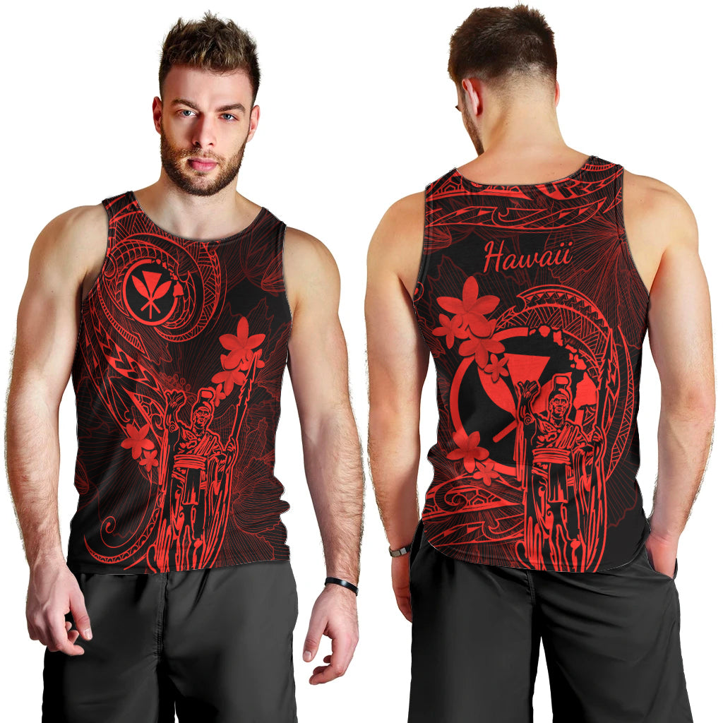 hawaii-men-tank-top-king-kamehameha-mix-polynesian-plumeria-red-version