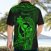 Hawaii Hawaiian Shirt King Kamehameha Mix Polynesian Plumeria Green Version - Wonder Print Shop