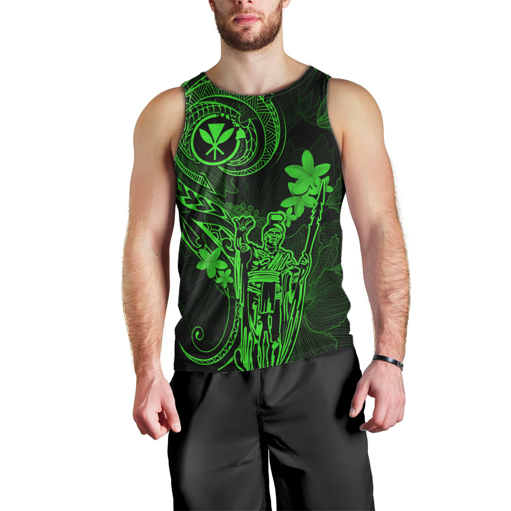 hawaii-men-tank-top-king-kamehameha-mix-polynesian-plumeria-green-version