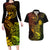 Hawaii Couples Matching Long Sleeve Bodycon Dress and Hawaiian Shirt Pineapple Mix Polynesian Plumeria Reggae Version - Wonder Print Shop