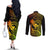 hawaii-couples-matching-off-the-shoulder-long-sleeve-dress-and-long-sleeve-button-shirts-pineapple-mix-polynesian-plumeria-reggae-version