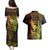Hawaii Couples Matching Puletasi Dress and Hawaiian Shirt Pineapple Mix Polynesian Plumeria Reggae Version - Wonder Print Shop
