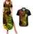 Hawaii Couples Matching Summer Maxi Dress and Hawaiian Shirt Pineapple Mix Polynesian Plumeria Reggae Version - Wonder Print Shop