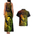 Hawaii Couples Matching Tank Maxi Dress and Hawaiian Shirt Pineapple Mix Polynesian Plumeria Reggae Version - Wonder Print Shop
