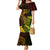 Hawaii Family Matching Mermaid Dress and Hawaiian Shirt Pineapple Mix Polynesian Plumeria Reggae Version - Wonder Print Shop