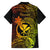 Hawaii Family Matching Off Shoulder Long Sleeve Dress and Hawaiian Shirt Pineapple Mix Polynesian Plumeria Reggae Version - Wonder Print Shop