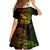 Hawaii Family Matching Off Shoulder Maxi Dress and Hawaiian Shirt Pineapple Mix Polynesian Plumeria Reggae Version - Wonder Print Shop