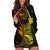 Hawaii Hoodie Dress Pineapple Mix Polynesian Plumeria Reggae Version - Wonder Print Shop