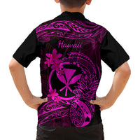 Hawaii Kid Hawaiian Shirt Pineapple Mix Polynesian Plumeria Pink Version - Wonder Print Shop