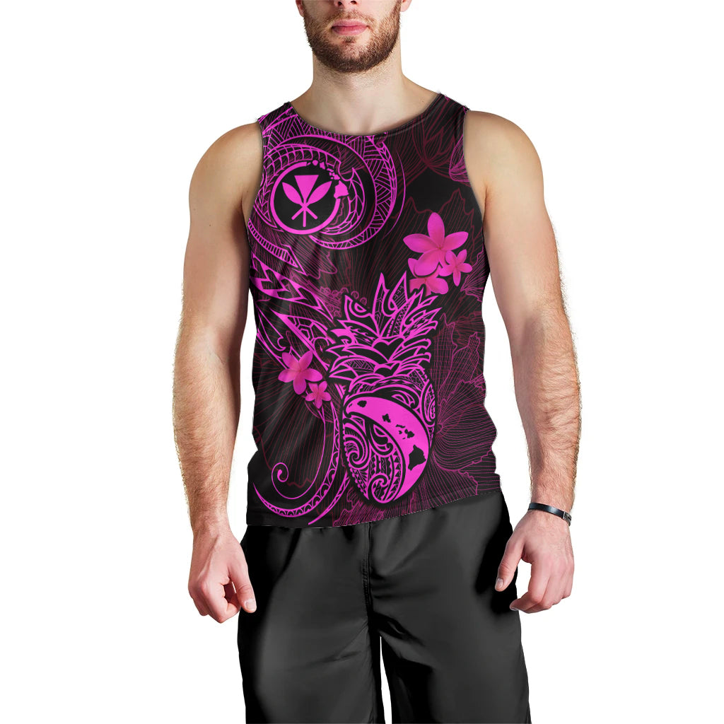 hawaii-men-tank-top-pineapple-mix-polynesian-plumeria-pink-version