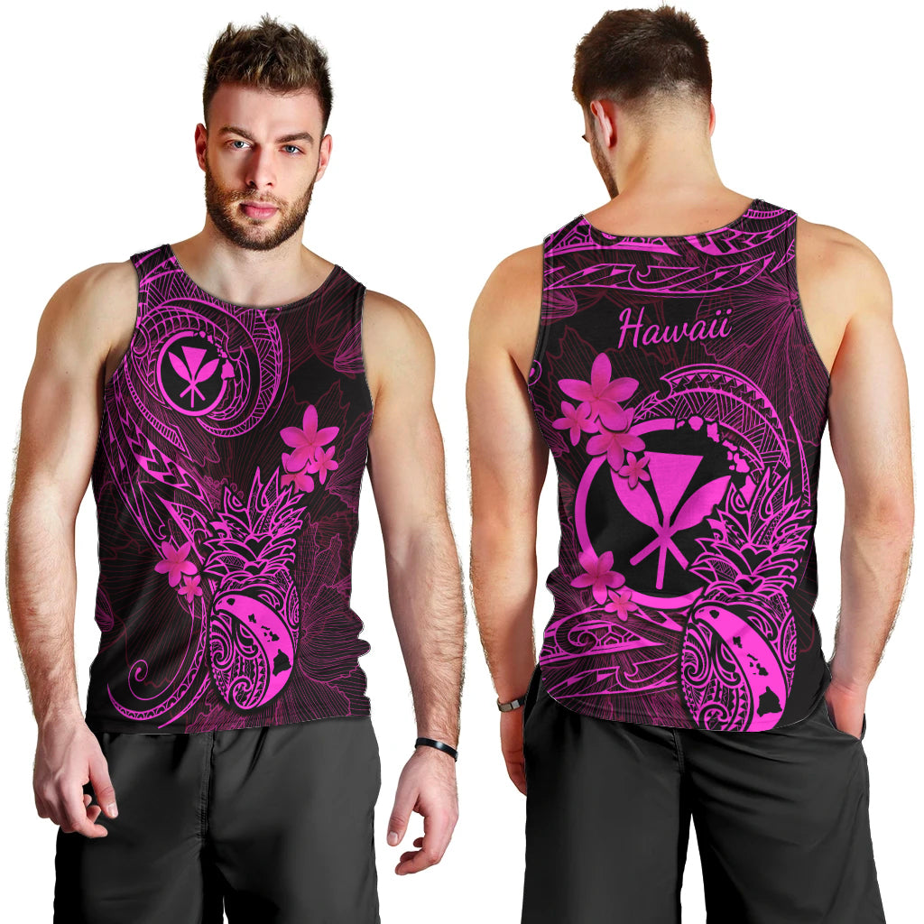 hawaii-men-tank-top-pineapple-mix-polynesian-plumeria-pink-version