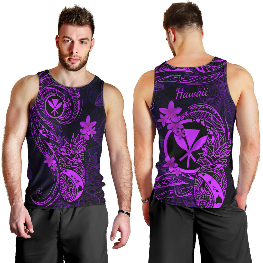 hawaii-men-tank-top-pineapple-mix-polynesian-plumeria-purple-version