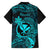 Hawaii Kid Hawaiian Shirt Pineapple Mix Polynesian Plumeria Turquoise Version - Wonder Print Shop