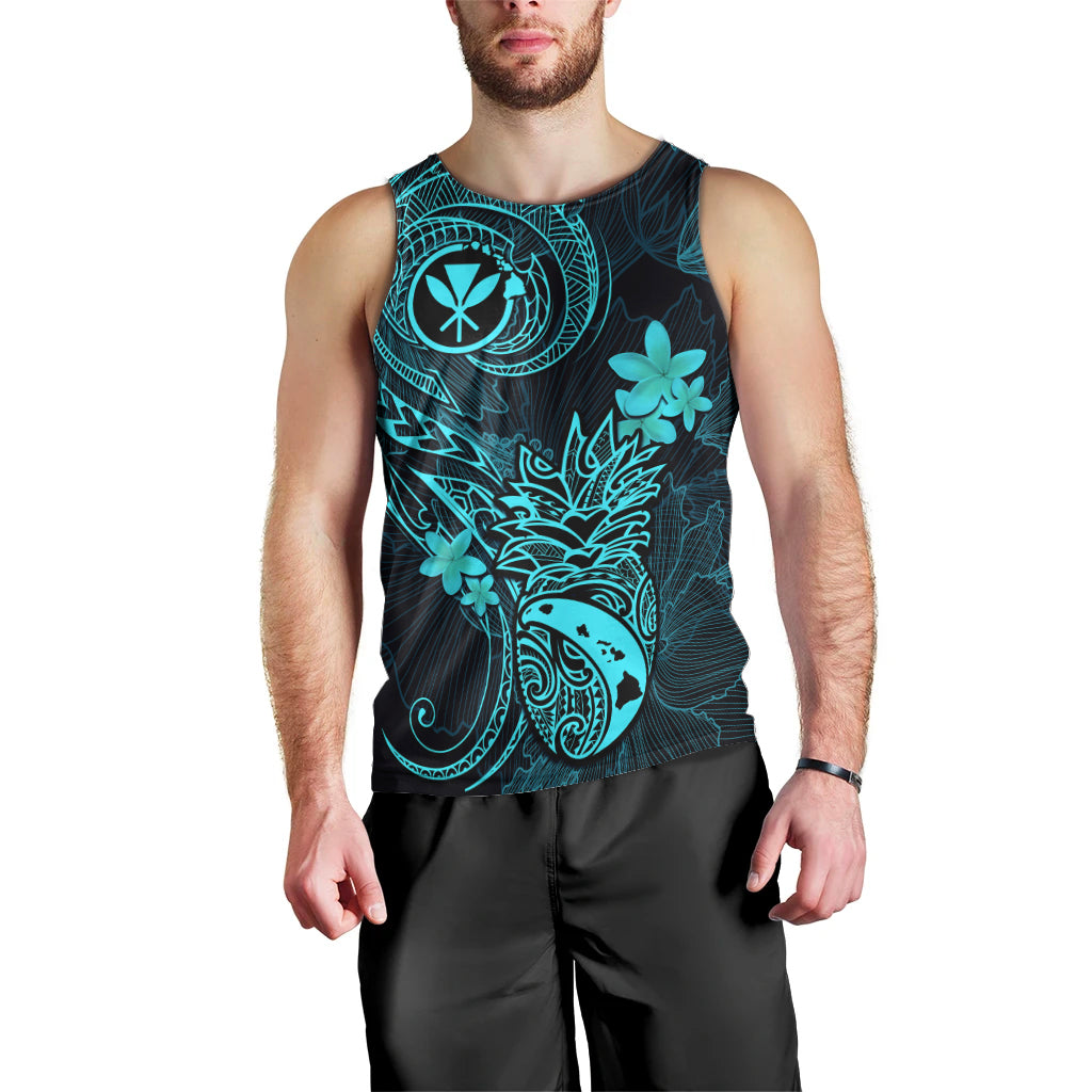 hawaii-men-tank-top-pineapple-mix-polynesian-plumeria-turquoise-version