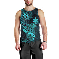 hawaii-men-tank-top-pineapple-mix-polynesian-plumeria-turquoise-version