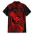 Hawaii Kid Hawaiian Shirt Pineapple Mix Polynesian Plumeria Red Version - Wonder Print Shop
