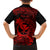 Hawaii Kid Hawaiian Shirt Pineapple Mix Polynesian Plumeria Red Version - Wonder Print Shop