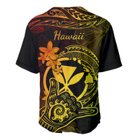 Hawaii Baseball Jersey Shaka Tattoo Mix Polynesian Plumeria Reggae Version - Wonder Print Shop