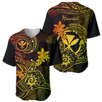 Hawaii Baseball Jersey Shaka Tattoo Mix Polynesian Plumeria Reggae Version - Wonder Print Shop