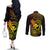 hawaii-couples-matching-off-the-shoulder-long-sleeve-dress-and-long-sleeve-button-shirts-shaka-tattoo-mix-polynesian-plumeria-reggae-version