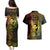 Hawaii Couples Matching Puletasi Dress and Hawaiian Shirt Shaka Tattoo Mix Polynesian Plumeria Reggae Version - Wonder Print Shop