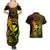 Hawaii Couples Matching Summer Maxi Dress and Hawaiian Shirt Shaka Tattoo Mix Polynesian Plumeria Reggae Version - Wonder Print Shop