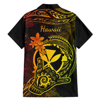 Hawaii Family Matching Mermaid Dress and Hawaiian Shirt Shaka Tattoo Mix Polynesian Plumeria Reggae Version - Wonder Print Shop