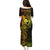 Hawaii Family Matching Puletasi Dress and Hawaiian Shirt Shaka Tattoo Mix Polynesian Plumeria Reggae Version - Wonder Print Shop