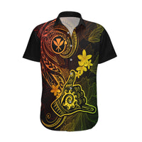 Hawaii Hawaiian Shirt Shaka Tattoo Mix Polynesian Plumeria Reggae Version - Wonder Print Shop