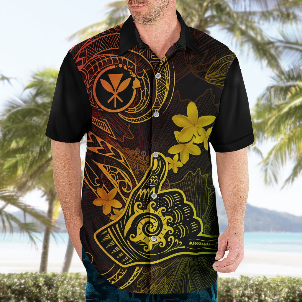 Hawaii Hawaiian Shirt Shaka Tattoo Mix Polynesian Plumeria Reggae Version - Wonder Print Shop