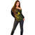 Hawaii Off Shoulder Sweater Shaka Tattoo Mix Polynesian Plumeria Reggae Version - Wonder Print Shop