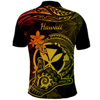 Hawaii Polo Shirt Shaka Tattoo Mix Polynesian Plumeria Reggae Version - Wonder Print Shop