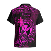 Hawaii Hawaiian Shirt Shaka Tattoo Mix Polynesian Plumeria Pink Version - Wonder Print Shop