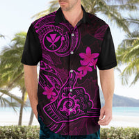Hawaii Hawaiian Shirt Shaka Tattoo Mix Polynesian Plumeria Pink Version - Wonder Print Shop