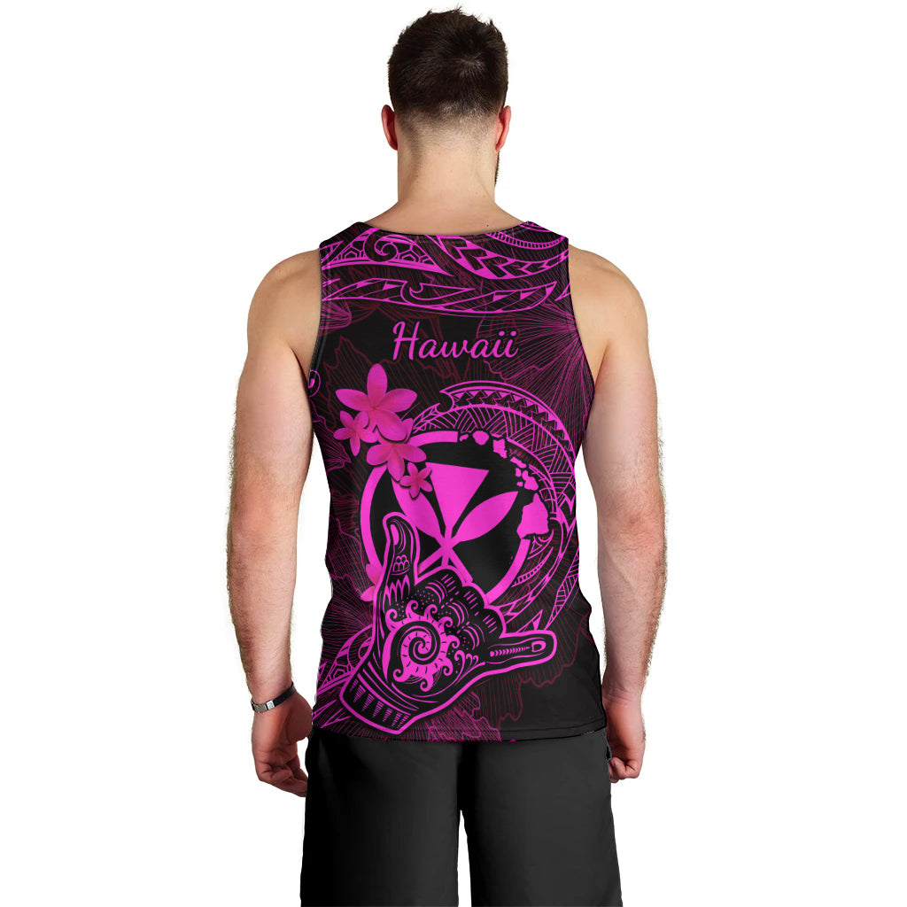 hawaii-men-tank-top-shaka-tattoo-mix-polynesian-plumeria-pink-version