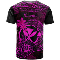 Hawaii T Shirt Shaka Tattoo Mix Polynesian Plumeria Pink Version - Wonder Print Shop