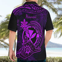 Hawaii Hawaiian Shirt Shaka Tattoo Mix Polynesian Plumeria Purple Version - Wonder Print Shop
