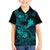 Hawaii Kid Hawaiian Shirt Shaka Tattoo Mix Polynesian Plumeria Turquoise Version - Wonder Print Shop