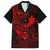 Hawaii Kid Hawaiian Shirt Shaka Tattoo Mix Polynesian Plumeria Red Version - Wonder Print Shop
