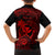 Hawaii Kid Hawaiian Shirt Shaka Tattoo Mix Polynesian Plumeria Red Version - Wonder Print Shop