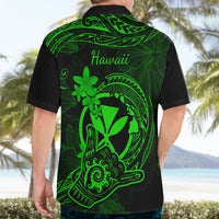 Hawaii Hawaiian Shirt Shaka Tattoo Mix Polynesian Plumeria Green Version - Wonder Print Shop