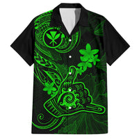 Hawaii Kid Hawaiian Shirt Shaka Tattoo Mix Polynesian Plumeria Green Version - Wonder Print Shop