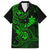 Hawaii Kid Hawaiian Shirt Shaka Tattoo Mix Polynesian Plumeria Green Version - Wonder Print Shop