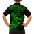 Hawaii Kid Hawaiian Shirt Shaka Tattoo Mix Polynesian Plumeria Green Version - Wonder Print Shop